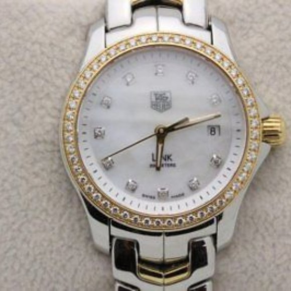 Tag Heuer Accessories - Tag HEUR LINK watch with diamond bezel